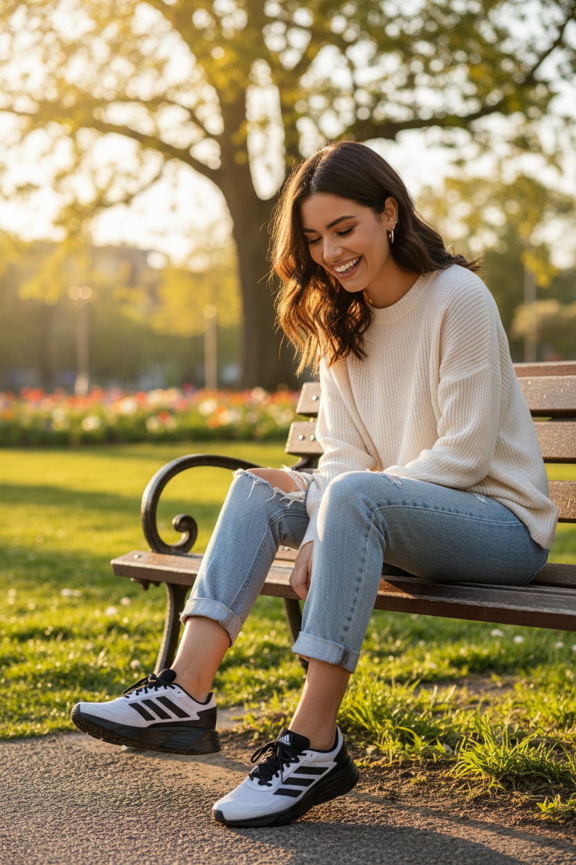 Woman Enjoying Galaxy 6 - Park