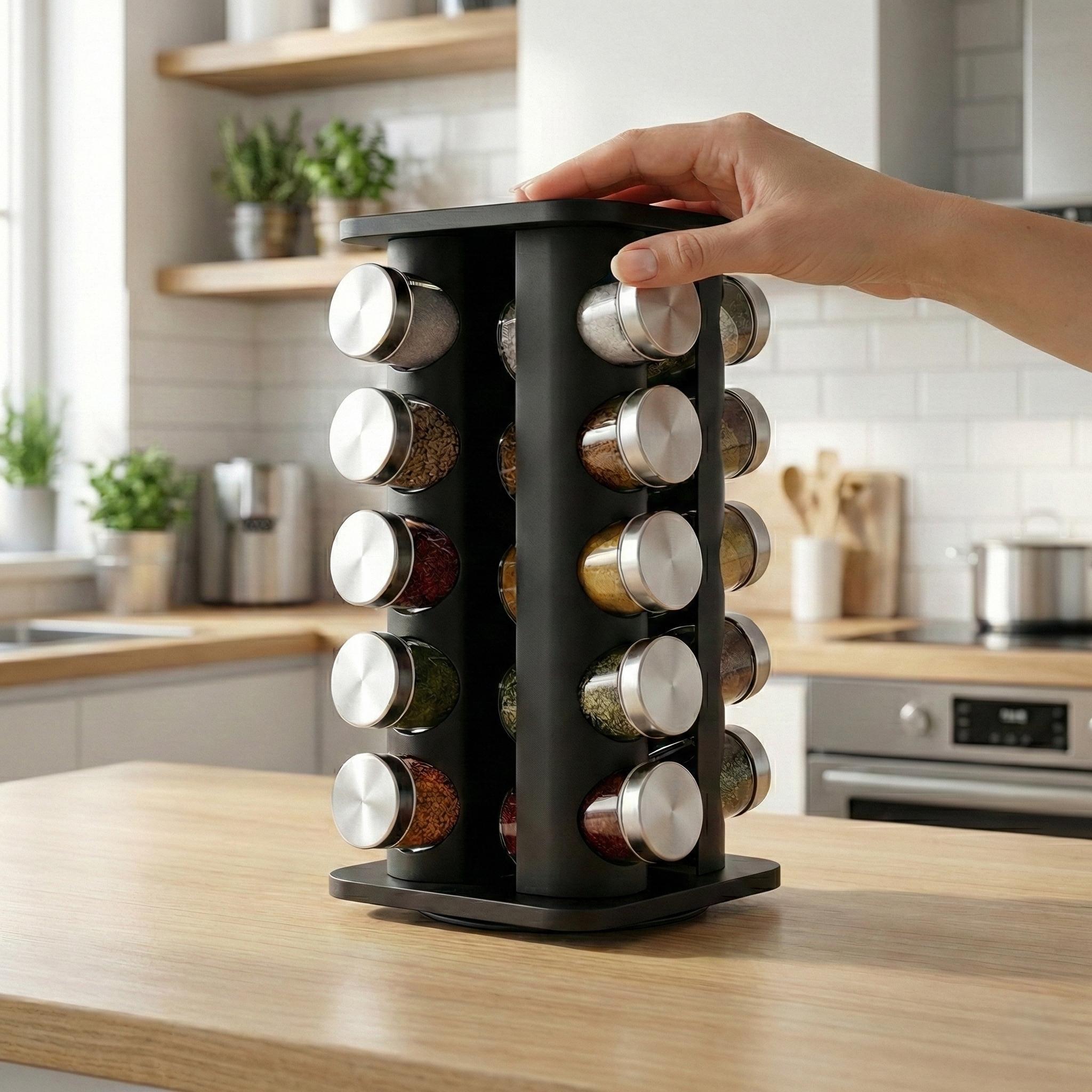 منظم التوابل الدوّار 360° – Rotating Spice Organizer